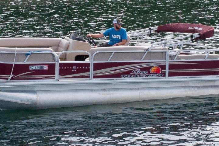 a small boat in a body of water